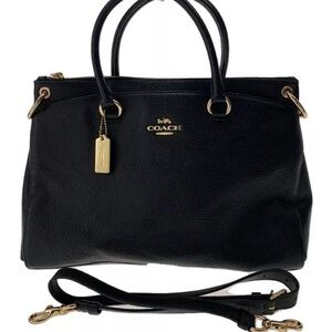 Coach Black Satchel with Gold Hardware NWT